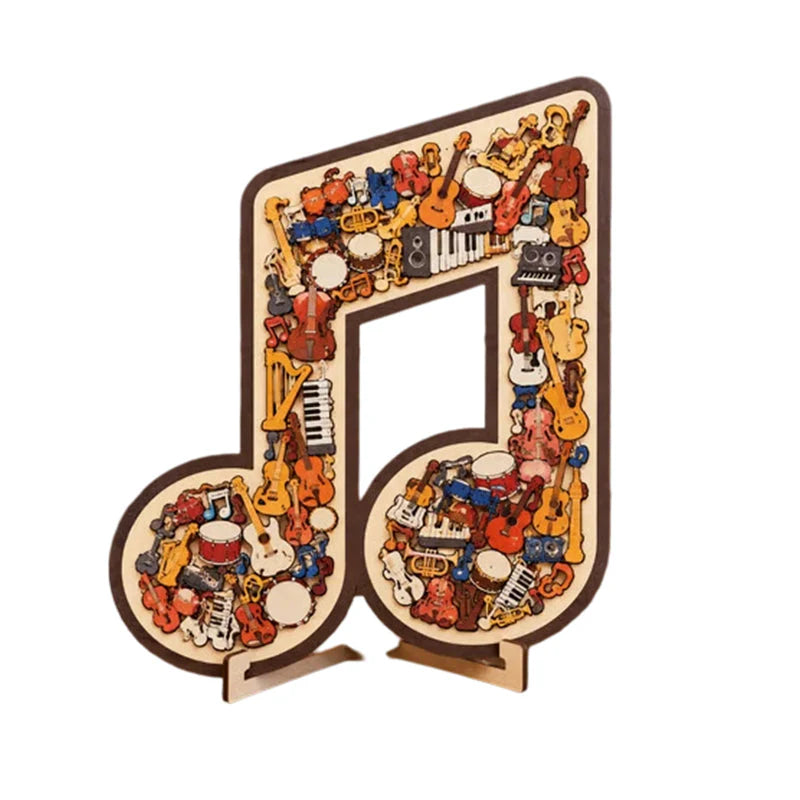 🎸 Vychutnajte si kreatívnu hudobnú výzvu – Puzzle v tvare dreveného hudobného nástroja – Platba pri prevzatí 🧩