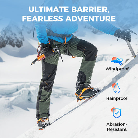 🔥👖Vetruodolné vodeodolné teplé elastické turistické nohavice v páse