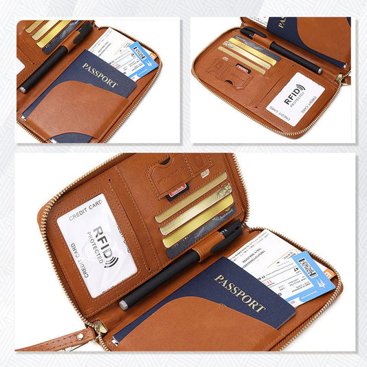 Časovo obmedzená ponuka 🛂✨ Multifunkčný držiak na pas, cestovné doklady a karty s RFID ochranou proti krádeži 💼