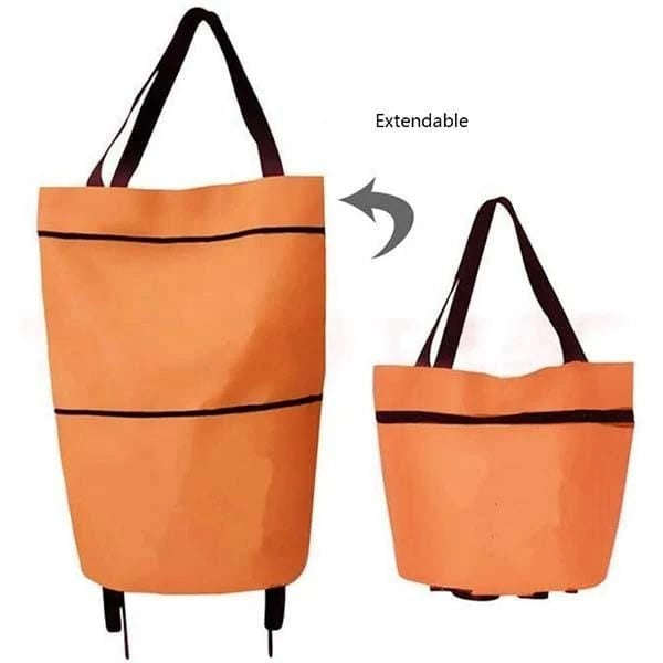 🛒Časno omejen 50 % popust⚙️ Zložljiva nakupovalna torba na kolesih 2 v 1, vsestransko nakupovalno orodje, ki ga lahko nosite ročno ali vlečete s seboj.