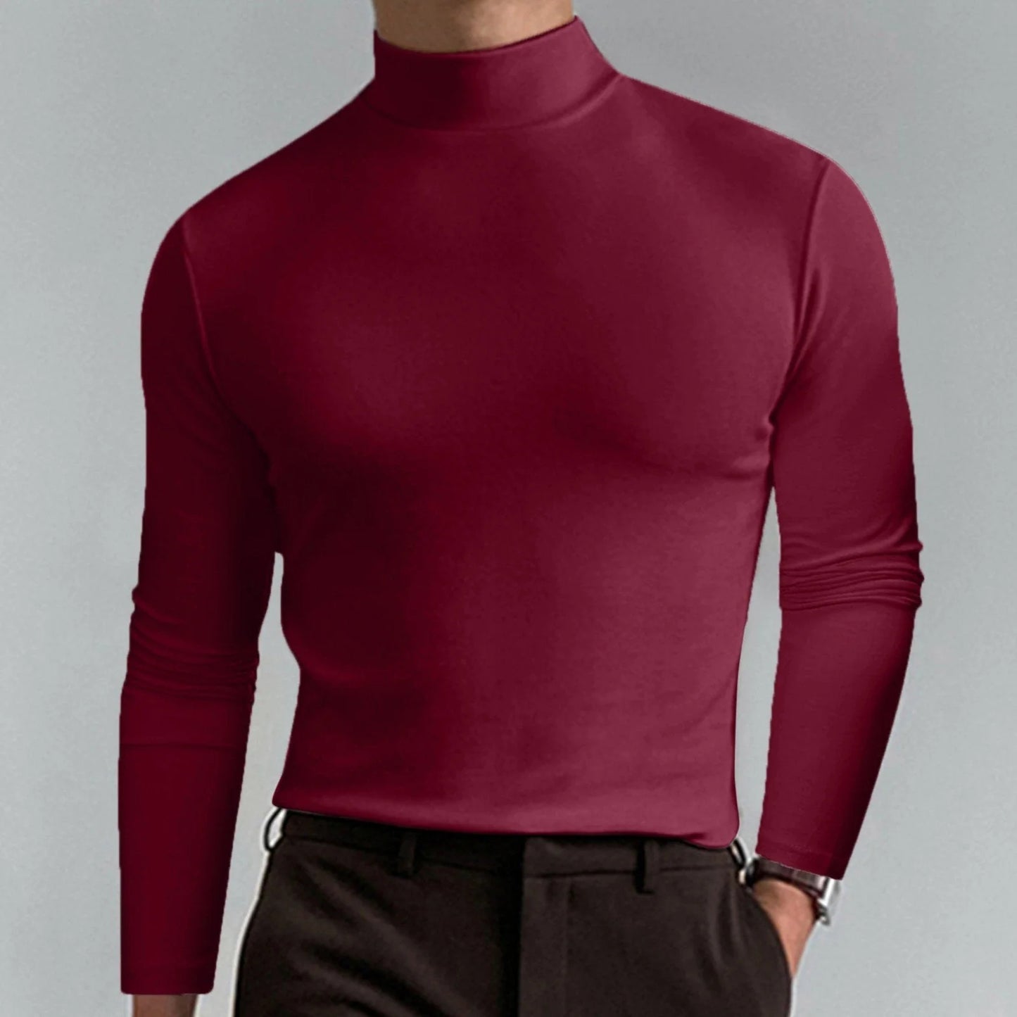 👕Tričko s vysokým golierom a dlhými rukávmi