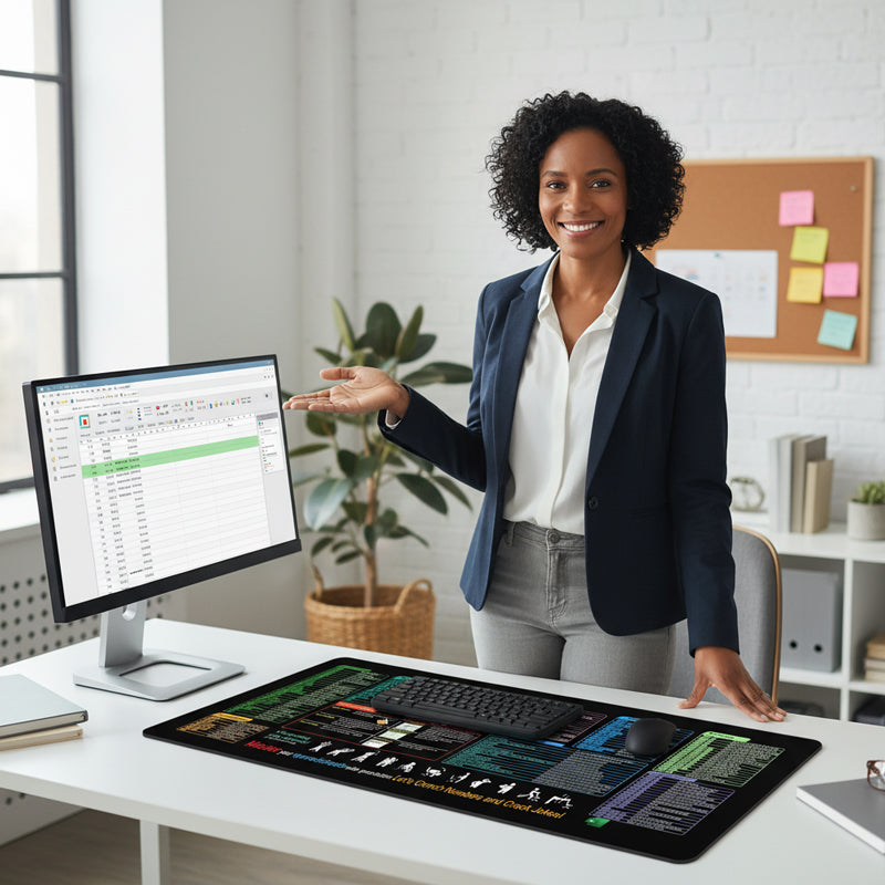 🔥 Protišmyková podložka pod myš s klávesovými skratkami 🧠💻