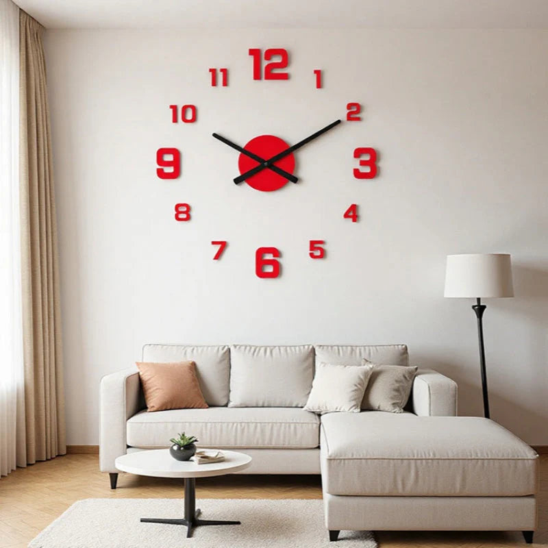 ⏰DIY 3D svietiace nástenné hodiny|Tiché, dekoratívne hodiny do spálne bez vŕtania✨