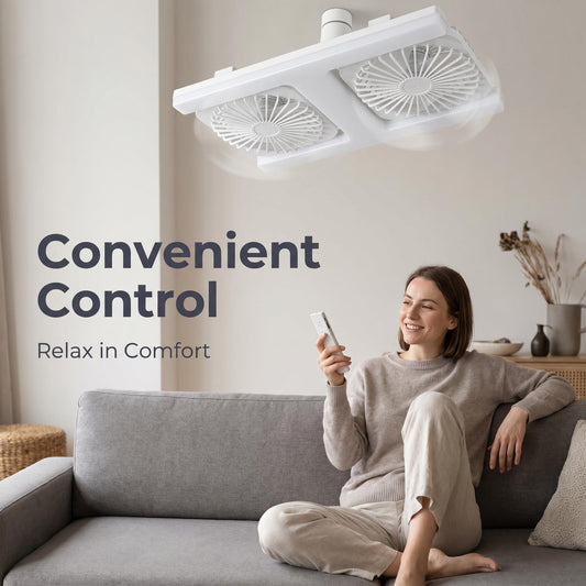 Moderný stropný ventilátor s osvetlením 2 v 1 s LED – s diaľkovým ovládaním ❄️🏠