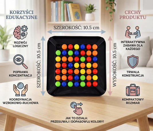 Logická hra s párovaním farieb - interaktívna loptička pre deti aj dospelých