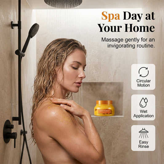 Časovo obmedzená ponuka 🧴 Kurkumový cukrový telový peeling | Jemne exfoliuje a rozjasňuje pokožku 🧖♀️