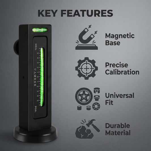 🛠Magnetický merač uhla odklonu kolies -5°~+5° Vysoko presný merač odklonu kolies pre domácich majstrov🚗💨