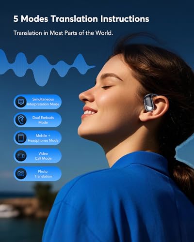 3v1 Bluetooth slúchadlá s inteligentným viacjazyčným prekladačom 🌍🎧 Pre cestovanie, hudbu aj hovory – podpora viacerých jazykov ✨