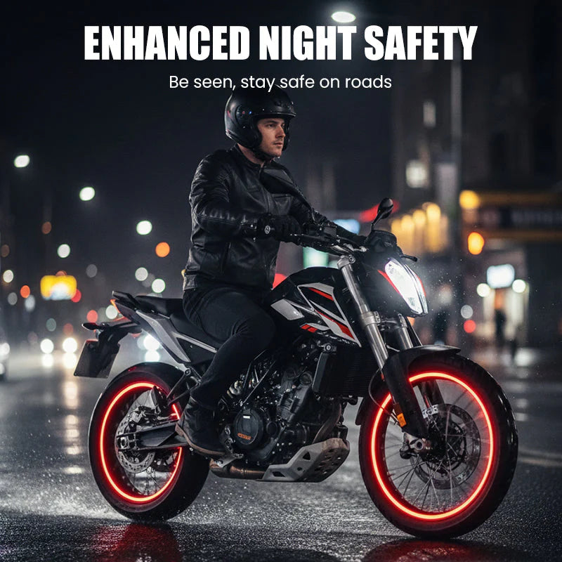 Odrazové nálepky na kolesá pre motocykle