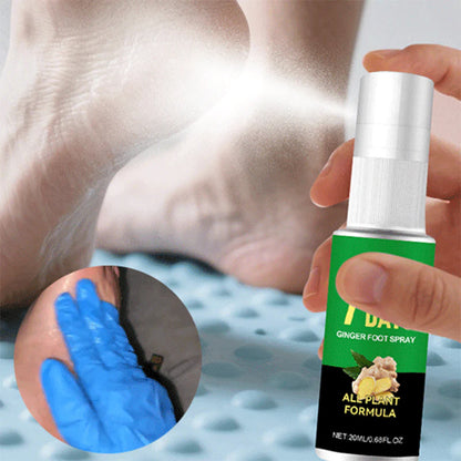 Exfoliačný sprej na nohy so zázvorom – 7 dní