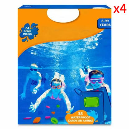 💎Časovo obmedzená zľava 50 %🏊 64-dielna sada farebných potápačských drahokamov, detská podvodná súťaž v hľadaní pokladu na pamäť