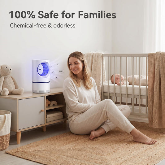🦟Fyzikálna lampa na ničenie komárov bez chemikálií｜Bezpečná pre matky, bábätká, domáce zvieratá a celú rodinu, tichá a neruší spánok✨