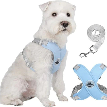 🐕🫁Postroj pre psa v tvare X rozdeľujúci tlak, vodítko pre malé psy s ochranou proti výbuchu a uduseniu