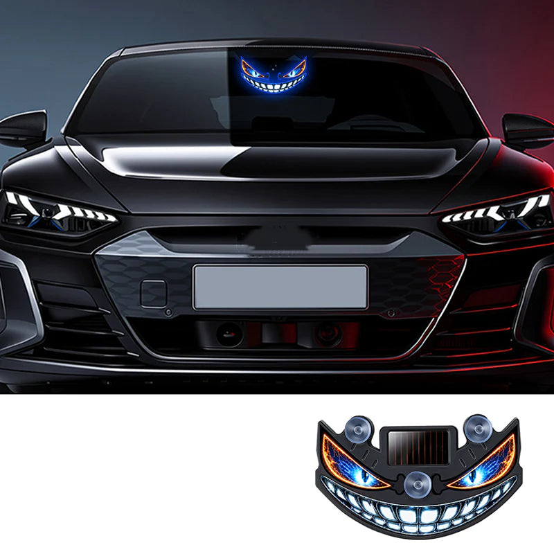 Časovno omejen 50 % popust 🌃 Opozorilna lučka Demon Eye na sončno energijo, občutljiva na vibracije, brezžična ambientalna lučka za avtomobile 👿