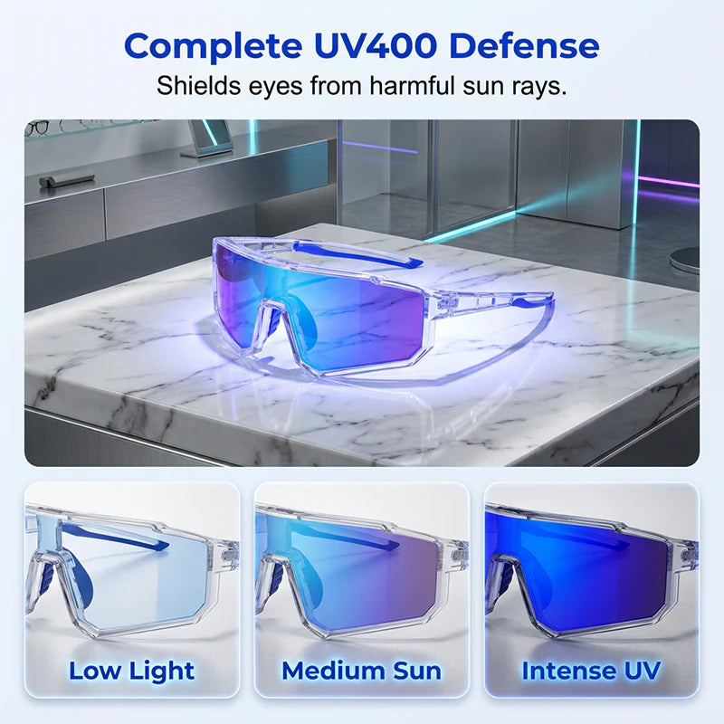🚴Inteligentné fotochromatické športové okuliare｜Jeden pár je všetko, čo potrebujete na outdoorové aktivity☀️🕶️