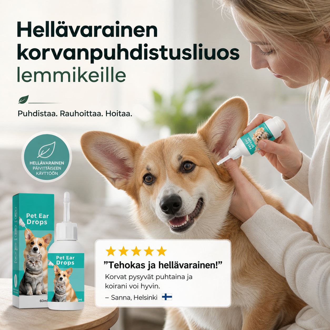 Raztopina za čiščenje ušes hišnih ljubljenčkov | PETCLEAN