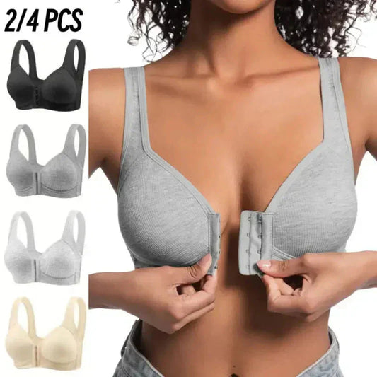 👙🔥Kúp 1 a získajte 1 zadarmo❤️🔥 Ľahko sa oblieka, s predným zapínaním, bezdrôtová podprsenka