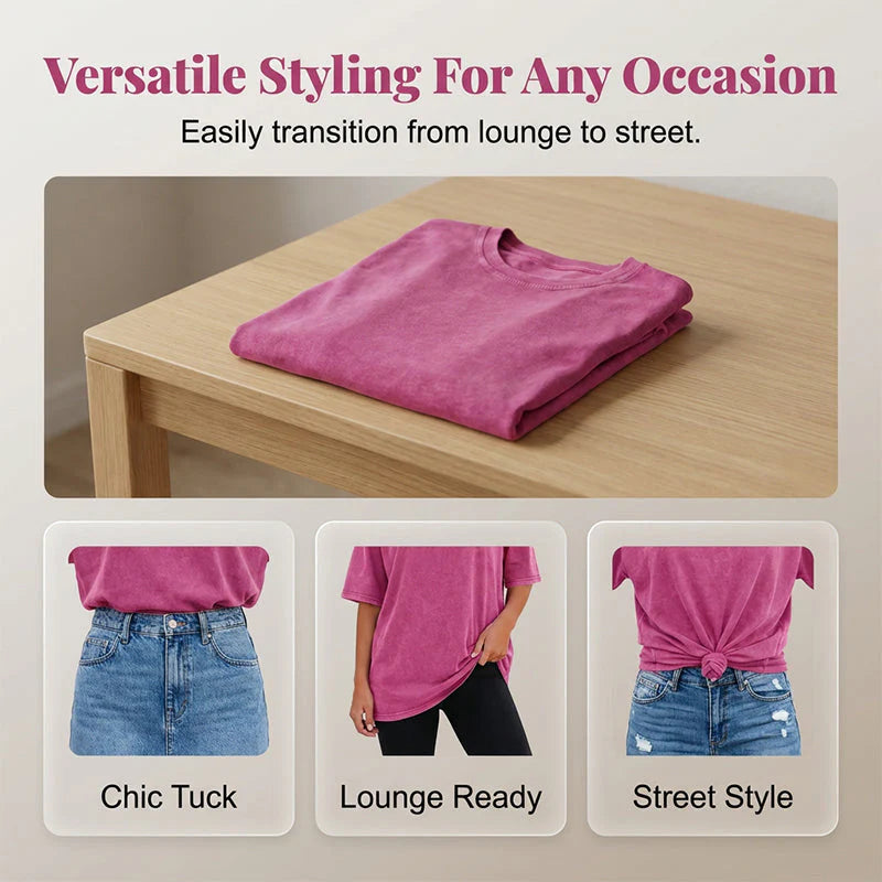 Dámske oversized tričko v vintage štýle s efektom vypraného vzhľadu