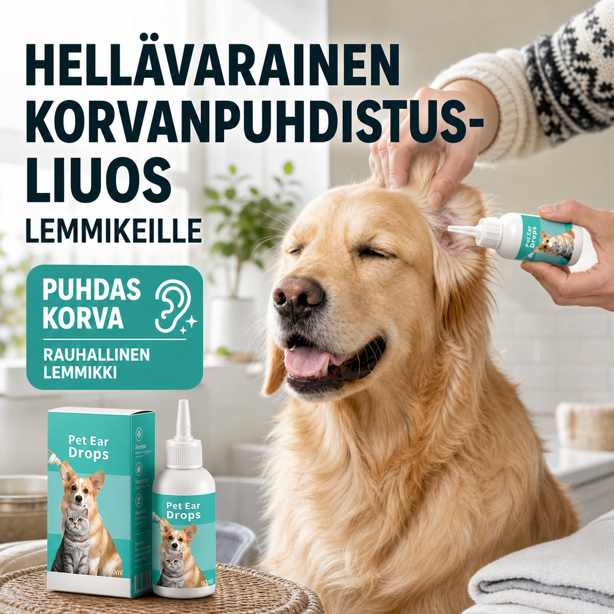 Raztopina za čiščenje ušes hišnih ljubljenčkov | PETCLEAN