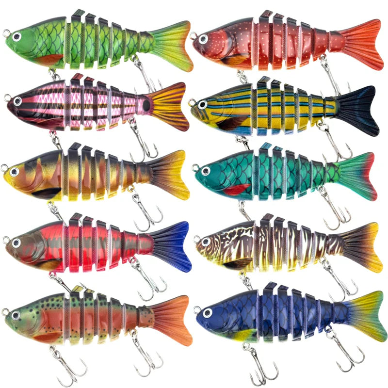 🔥🎣 Profi minőségű, tagolt úszócsali – Kézzel hangolt mozgás, 3x erősebb horgok, a Lake Fork-on sügérekre tesztelve 🐟