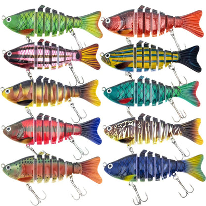 🔥🎣 Profi minőségű, tagolt úszócsali – Kézzel hangolt mozgás, 3x erősebb horgok, a Lake Fork-on sügérekre tesztelve 🐟