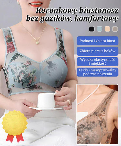 Jedyny w swoim rodzaju koronkowy biustonosz bez guzików【✨1+1 bezpłatny】
