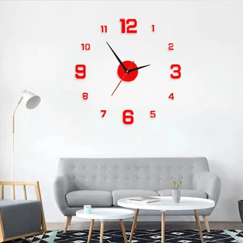 ⏰DIY 3D svietiace nástenné hodiny｜Tiché, dekoratívne hodiny do spálne bez vŕtania✨