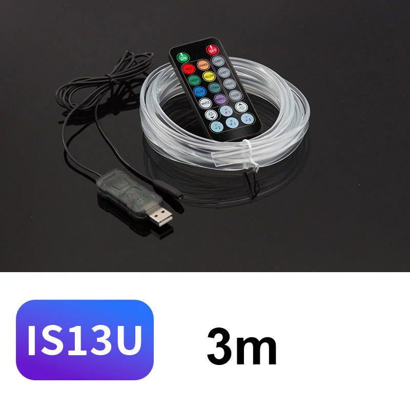 🌈Flexibilné optické ambientné osvetlenie v aute｜Nastaviteľné viacfarebné RGB osvetlenie, ktoré okamžite maximalizuje atmosféru vo vnútri auta🚗