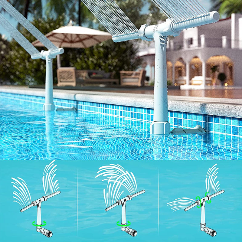 🌊✨ Multifunkčná bazénová postrekovacia hlavica, jednoduchá inštalácia, vyrobená z odolného PVC materiálu, špeciálna ponuka, najlepšia voľba.