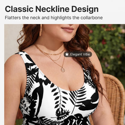 🌼50% zľava💧 Jednodielne plavky s kvetinovou potlačou, plus size, lichotivé a zoštíhľujúce, ideálne na dovolenku.
