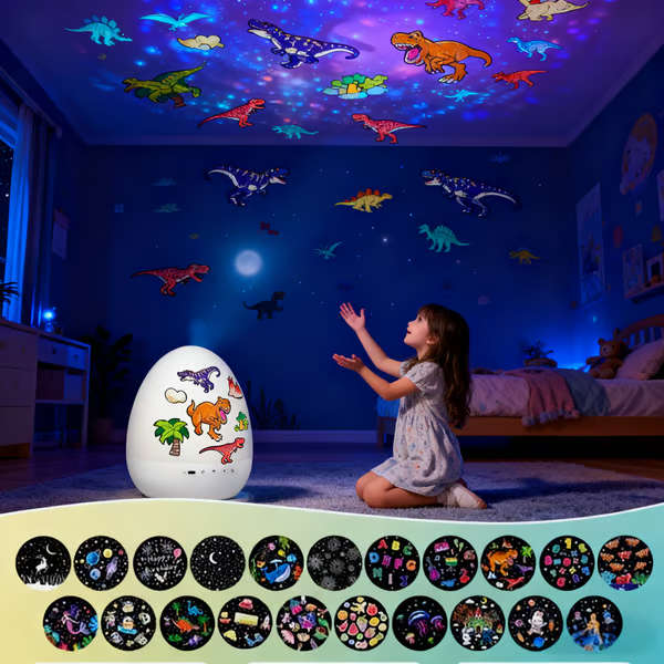 Časovno omejen 50 % popust 💤DINODREAM glasbeni projektor nočna lučka, dinozaver zvezdno nebo morska deklica sanjska pomoč pri spanju🌌