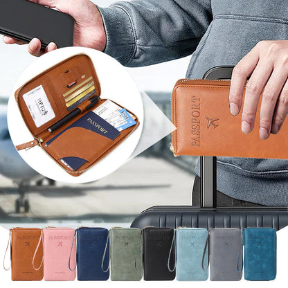 Časovo obmedzená ponuka 🛂✨ Multifunkčný držiak na pas, cestovné doklady a karty s RFID ochranou proti krádeži 💼