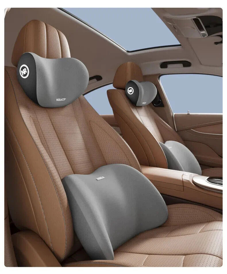 🚗💆Ergonomická opora krku a bedrovej chrbtice z pamäťovej peny | Zmierňuje bolesť z dlhého sedenia alebo jazdy, skvelý dvojúčelový produkt na použitie v aute aj v kancelárii | Špeciálna ponuka s maximálnou hodnotou!