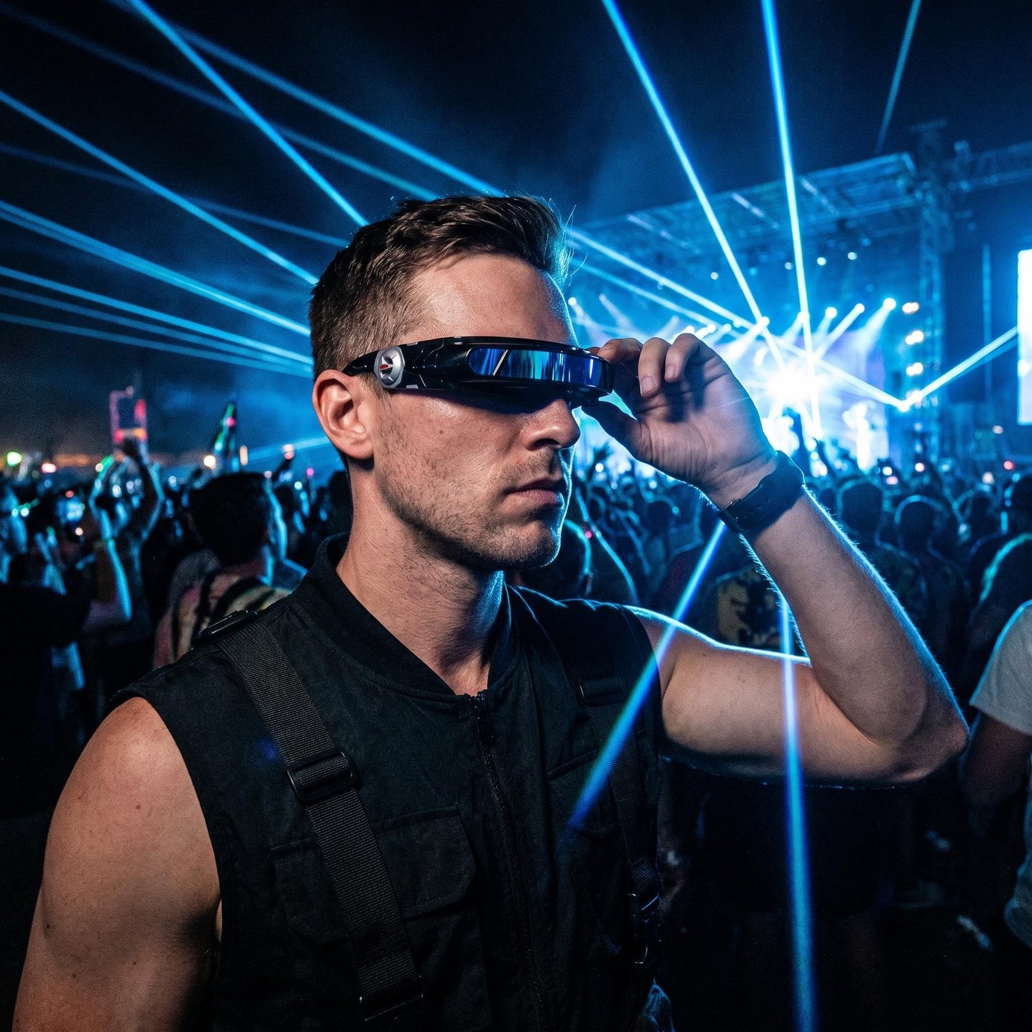 🕶️⚡Retro punkové asymetrické laserom rezané slnečné okuliare｜Ochranné šošovky proti slnečnému žiareniu UV400 úrovne 4