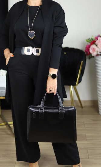 💝Elegantná trojdielna sada s dlhým kardiganom (zahŕňa blúzu a nohavice)