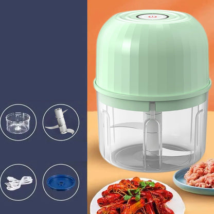 🧄Bezdrôtový mini elektrický sekáčik na cesnak｜Jednotlačidlový mlecí stroj na detskú výživu, úspora miesta v malých bytoch✨