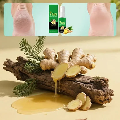 Exfoliačný sprej na nohy so zázvorom – 7 dní