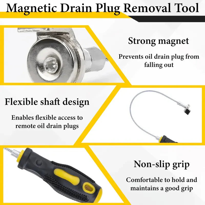 🔧🧲 Nástroj na demontáž magnetickej zátky na vypúšťanie oleja | Jednoduché vyberanie a spoľahlivé uchopenie pre ľahkú výmenu oleja 🛠️💧
