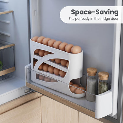 🥚Gravity Automatic Egg Roller Storage Box ｜30-dielny stojan na vajcia s veľkou kapacitou do chladničky šetrí miesto✨