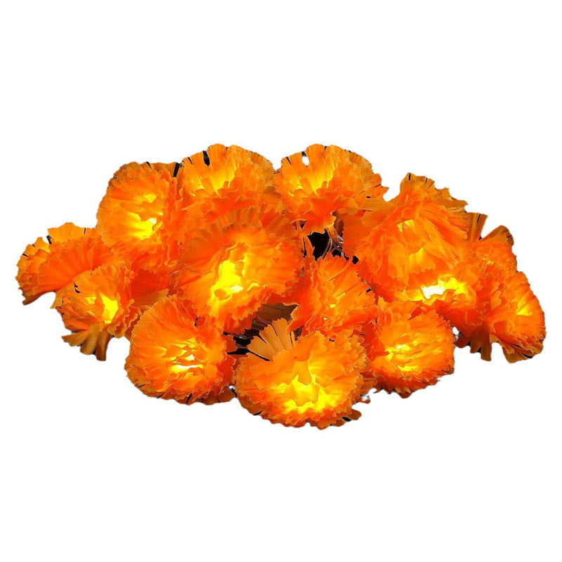 🌼Časno omejen 50 % popust🎃 Oranžne LED verižne lučke Marigold - nepogrešljiv kos za ustvarjanje jesenskega vzdušja za noč čarovnic