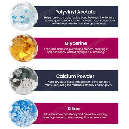 【🔥Kúp 1 získaj 1 zadarmo🔥】Termoplastické lepidlo na zubné protézy AdhereDent® ⏳ Trvácna retencia zubnej protézy