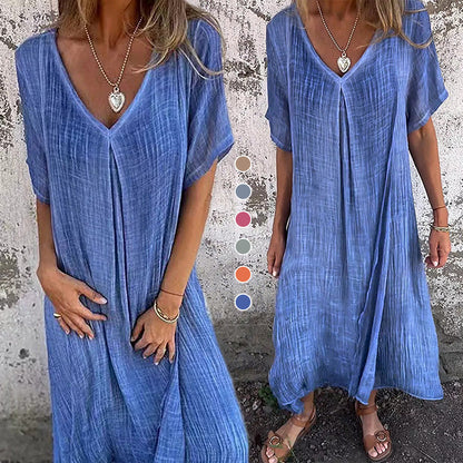 🎁Vysoko kvalitné, pohodlné letné šaty zo 100% ľanu🎁