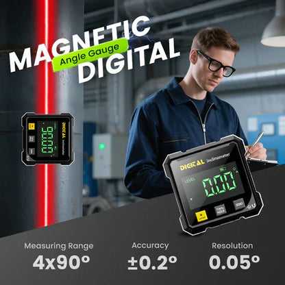 📐4 stranný magnetický digitálny uhlomer s laserom