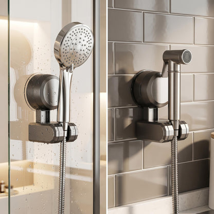 🚿Držiak na sprchovú hlavicu bez vŕtania ｜360° otočná sprchová prísavka🌟