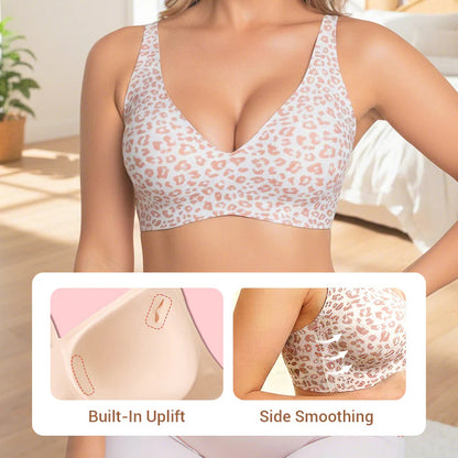 Jelly Wireless Dámske pohodlné bezdrôtové podprsenky Push Up Bralettes Bezšvové tričká Podprsenky Deep V Podprsenky na každodenné nosenie