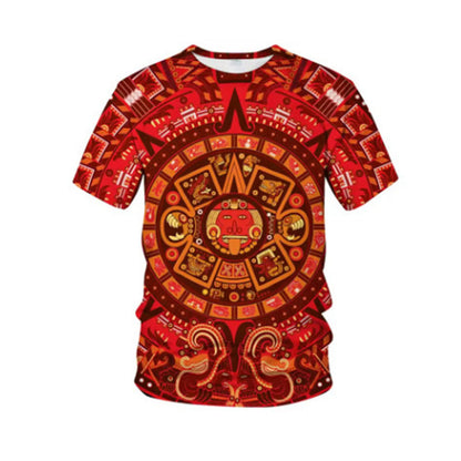 Pánske tričko s krátkymi rukávmi v štýle vintage tribal
