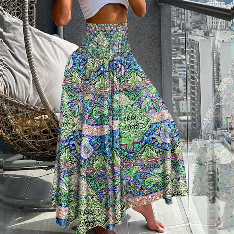 👗Dámska kvetinová sukňa s vysokým pásom