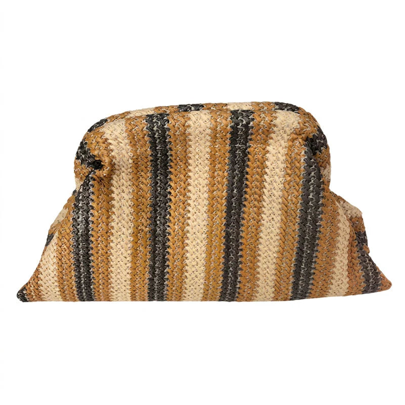 🌈Bohémska pruhovaná tkaná kabelka｜Malá kabelka s letoviskom/večerným nádychom✨👜