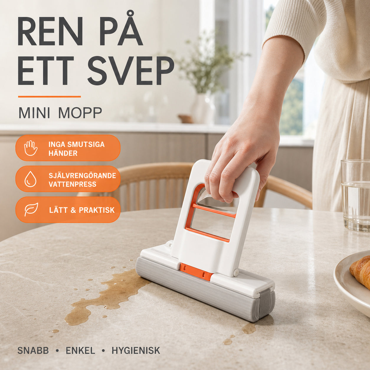 zložljiva mini krpa za enostavno mokro in suho čiščenje