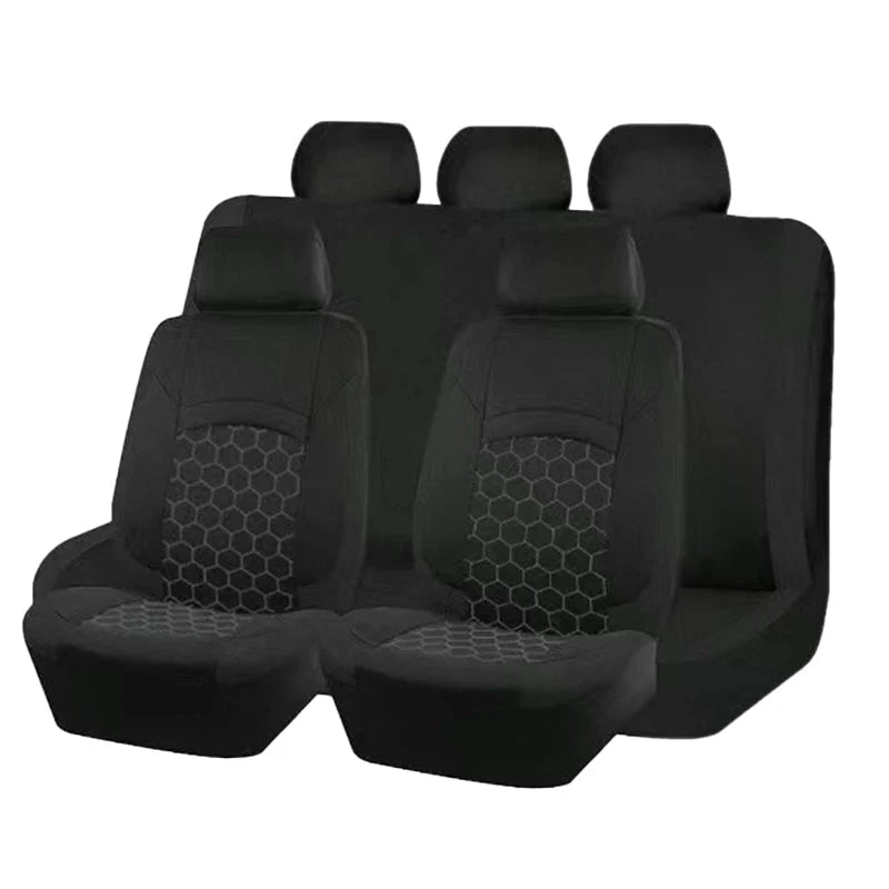 🚗9-dielna univerzálna sada poťahov na autosedačky pre 5 sedadiel, vodeodolná, odolná voči škvrnám, elastická, ochrana celého sedadla🧼
